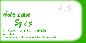adrian szij business card